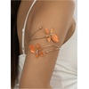 image:imageMakeMeChic Womens Bracelets Arm Cuff Upper Arm Flower Gold Bangles JewelryFlower Orange