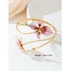 image:imageMakeMeChic Womens Bracelets Arm Cuff Upper Arm Flower Gold Bangles JewelryFlower Pink