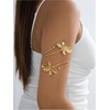 image:imageMakeMeChic Womens Bracelets Arm Cuff Upper Arm Flower Gold Bangles JewelryFlower Yellow Gold