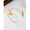 image:imageMakeMeChic Womens Bracelets Arm Cuff Upper Arm Flower Gold Bangles JewelryFlower Yellow Gold