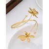 image:imageMakeMeChic Womens Bracelets Arm Cuff Upper Arm Flower Gold Bangles JewelryFlower Yellow Gold
