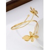 image:imageMakeMeChic Womens Bracelets Arm Cuff Upper Arm Flower Gold Bangles JewelryFlower Yellow Gold