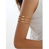 image:imageMakeMeChic Womens Bracelets Arm Cuff Upper Arm Flower Gold Bangles JewelryGold Solid
