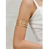 image:imageMakeMeChic Womens Bracelets Arm Cuff Upper Arm Flower Gold Bangles JewelryGold Solid