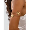 image:imageMakeMeChic Womens Bracelets Arm Cuff Upper Arm Flower Gold Bangles JewelryStar Gold