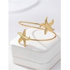 image:imageMakeMeChic Womens Bracelets Arm Cuff Upper Arm Flower Gold Bangles JewelryStar Gold