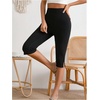 image:imageMakeMeChic Womens Capri Pants High Waisted Elastic Leggings Casual Yoga Going Out Dressy Capri PantsBlack