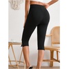 image:imageMakeMeChic Womens Capri Pants High Waisted Elastic Leggings Casual Yoga Going Out Dressy Capri PantsBlack