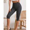 image:imageMakeMeChic Womens Capri Pants High Waisted Elastic Leggings Casual Yoga Going Out Dressy Capri PantsBlack C