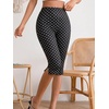image:imageMakeMeChic Womens Capri Pants High Waisted Elastic Leggings Casual Yoga Going Out Dressy Capri PantsBlack C