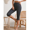 image:imageMakeMeChic Womens Capri Pants High Waisted Elastic Leggings Casual Yoga Going Out Dressy Capri PantsBlack C