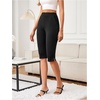image:imageMakeMeChic Womens Capri Pants High Waisted Elastic Leggings Casual Yoga Going Out Dressy Capri PantsBlack With Pockets