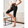 image:imageMakeMeChic Womens Capri Pants High Waisted Elastic Leggings Casual Yoga Going Out Dressy Capri PantsBlack With Pockets
