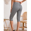 image:imageMakeMeChic Womens Capri Pants High Waisted Elastic Leggings Casual Yoga Going Out Dressy Capri PantsBlack and White