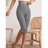 image:imageMakeMeChic Womens Capri Pants High Waisted Elastic Leggings Casual Yoga Going Out Dressy Capri PantsBlack and White