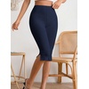 image:imageMakeMeChic Womens Capri Pants High Waisted Elastic Leggings Casual Yoga Going Out Dressy Capri PantsBlue