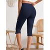 image:imageMakeMeChic Womens Capri Pants High Waisted Elastic Leggings Casual Yoga Going Out Dressy Capri PantsBlue