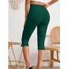 image:imageMakeMeChic Womens Capri Pants High Waisted Elastic Leggings Casual Yoga Going Out Dressy Capri PantsDark Green
