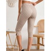 image:imageMakeMeChic Womens Capri Pants High Waisted Elastic Leggings Casual Yoga Going Out Dressy Capri PantsKhaki