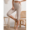 image:imageMakeMeChic Womens Capri Pants High Waisted Elastic Leggings Casual Yoga Going Out Dressy Capri PantsKhaki