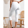 image:imageMakeMeChic Womens Capri Pants High Waisted Elastic Leggings Casual Yoga Going Out Dressy Capri PantsWhite