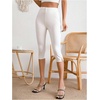 image:imageMakeMeChic Womens Capri Pants High Waisted Elastic Leggings Casual Yoga Going Out Dressy Capri PantsWhite