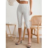 image:imageMakeMeChic Womens Capri Pants High Waisted Elastic Leggings Casual Yoga Going Out Dressy Capri PantsWhite B