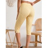 image:imageMakeMeChic Womens Capri Pants High Waisted Elastic Leggings Casual Yoga Going Out Dressy Capri PantsYellow