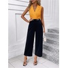 image:imageMakeMeChic Womens Collared Bodysuits Wrap V Neck Sleeveless Dressy Business Casual Blouse TopsYellow