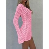 image:imageMakeMeChic Womens Crochet Beach Cover Ups Bathing Suit Swimsuit Coverup Mini DressPink