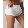 image:imageMakeMeChic Womens Cute Fall Ruffle Tiered Mini Skirt Low Waisted Asymmetrical SkortsWhite