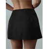 image:imageMakeMeChic Womens Elegant Fall Mini Skirt Wrap A Line Metal Buckle Short SkortsBlack