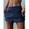 image:imageMakeMeChic Womens Elegant Fall Mini Skirt Wrap A Line Metal Buckle Short SkortsDark Blue