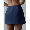 image:imageMakeMeChic Womens Elegant Fall Mini Skirt Wrap A Line Metal Buckle Short SkortsDark Blue