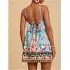 image:imageMakeMeChic Womens Halter Dresses Summer Beach Backless Tropical Vacation Caribbean Outfits Boho Mini DressesMulticolor C