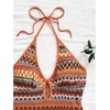 image:imageMakeMeChic Womens Halter Short Rompers Summer One Piece Jumpsuits Backless ShapewearStriped Multicolor