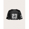 image:imageMakeMeChic Womens Jersey Shirts Y2k Graphic Tees Oversized Crop Tops Shrugs StreetwearBlack
