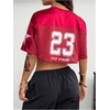 image:imageMakeMeChic Womens Jersey Shirts Y2k Graphic Tees Oversized Crop Tops Shrugs StreetwearBurgundy
