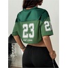 image:imageMakeMeChic Womens Jersey Shirts Y2k Graphic Tees Oversized Crop Tops Shrugs StreetwearGreen