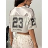image:imageMakeMeChic Womens Jersey Shirts Y2k Graphic Tees Oversized Crop Tops Shrugs StreetwearSilver