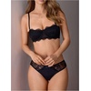 image:imageMakeMeChic Womens Lace Bralettes Balconette Spaghetti Strap Sexy Underwire Lingerie BraBlack