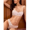 image:imageMakeMeChic Womens Lace Bralettes Balconette Spaghetti Strap Sexy Underwire Lingerie BraWhite