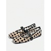 image:imageMakeMeChic Womens Lace Mesh Ballet Flats Comfortable Summer Dressy Flats Square Closed Toe ShoesApricot