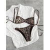 image:imageMakeMeChic Womens Micro Tanning Bikini Sets Cheetah Gingham Sexy Tiny Bathing Suit SwimsuitSequin Leopard