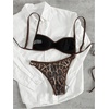 image:imageMakeMeChic Womens Micro Tanning Bikini Sets Cheetah Gingham Sexy Tiny Bathing Suit SwimsuitSequin Leopard