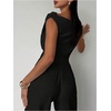 image:imageMakeMeChic Womens Off The Shoulder Tops Summer Blouses Asymmetrical Dressy TopsBlack