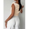 image:imageMakeMeChic Womens Off The Shoulder Tops Summer Blouses Asymmetrical Dressy TopsKhaki
