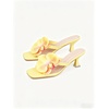 image:imageMakeMeChic Womens Open Toe Floral Kitten Heels Flower Summer Beach SandalsTropical Flower Yellow