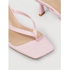 image:imageMakeMeChic Womens Pink Heels Kitten Heels Summer Leather Thong Strap Dressy Flip Flop SandalsPink