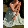image:imageMakeMeChic Womens Plaid Gingham Maxi Skirt Low Waist Flowy Long SkirtsGreen